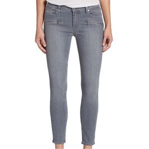 Paige Indio Zip Skinny Jeans in Oxford Gray